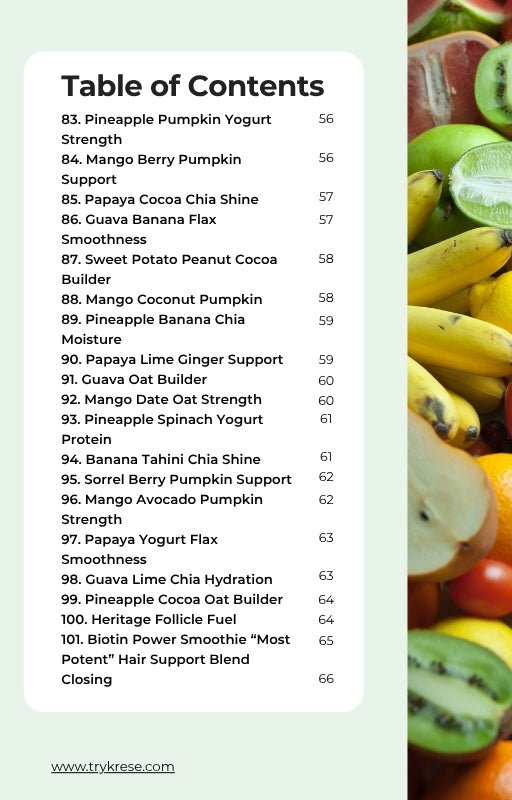 Edges Fixed From Within: 101 Hair Growth Smoothies - eBook