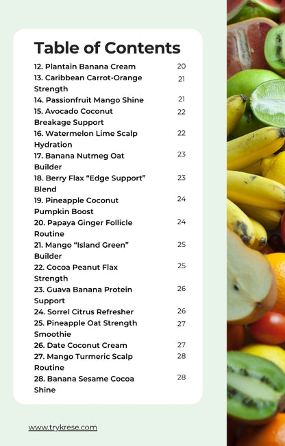 Edges Fixed From Within: 101 Hair Growth Smoothies - eBook
