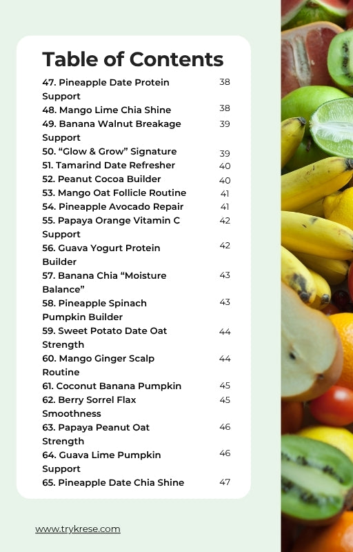 Edges Fixed From Within: 101 Hair Growth Smoothies - eBook