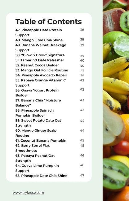 Edges Fixed From Within: 101 Hair Growth Smoothies - eBook